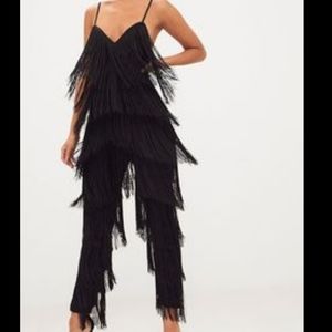 Black Ruffled Jumpsuit